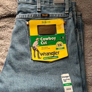 Brand new patched wranglers